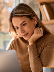 woman working with laptop